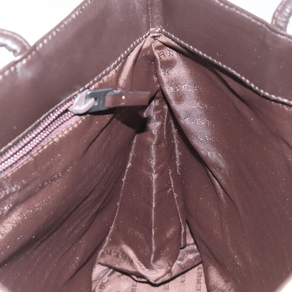 Burberry Nova Check Handbag Nova Check Canvas Beige Canvas Handbag (Pre-Owned)
