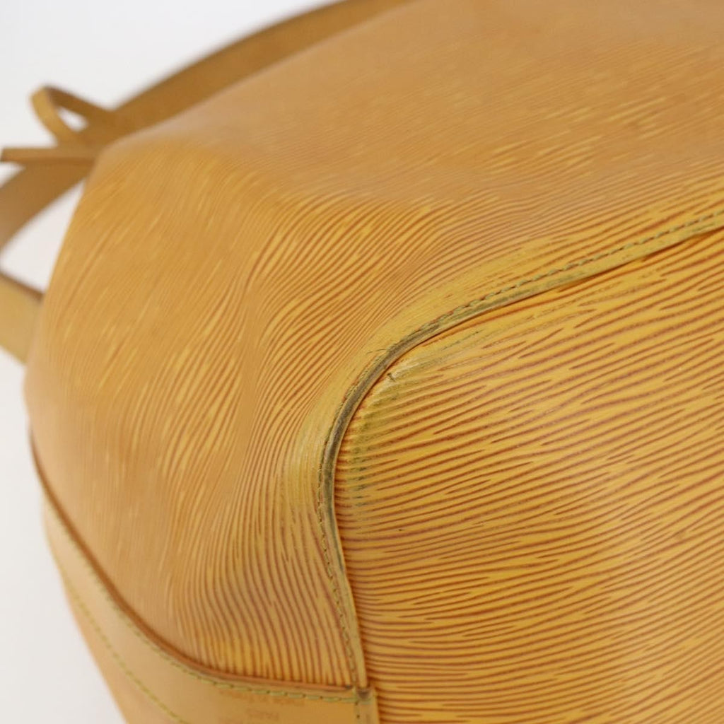Louis Vuitton Petit Noe Handbag Epi Leather Yellow Leather Shoulder Bag Bag (Pre-Owned)