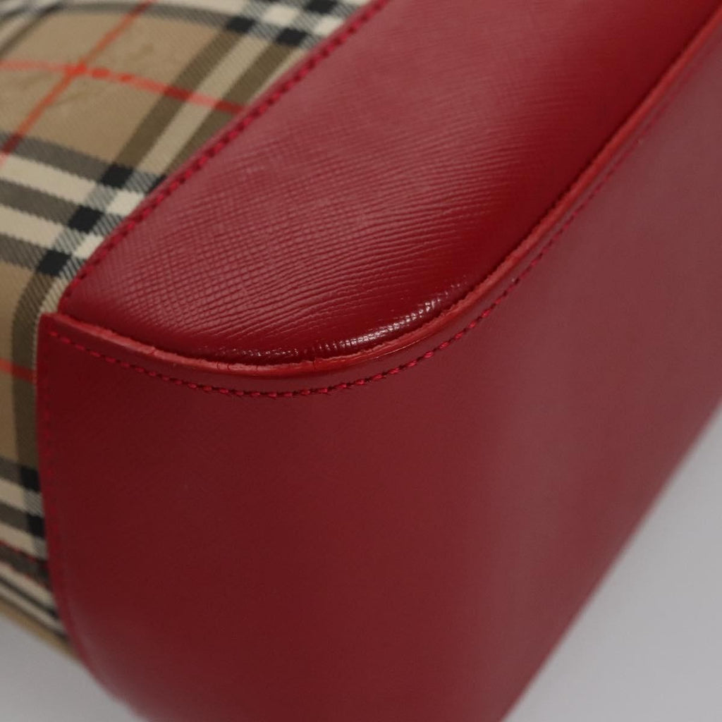 Burberry Nova Check Handbag Nova Check Canvas And Leather Beige Canvas Handbag (Pre-Owned)