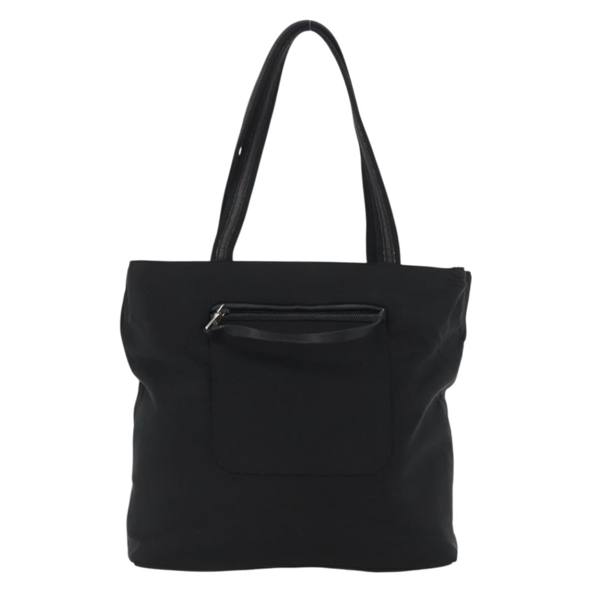 Prada Vintage Tote Nylon Black Nylon Tote Bag Bag (Pre-Owned)
