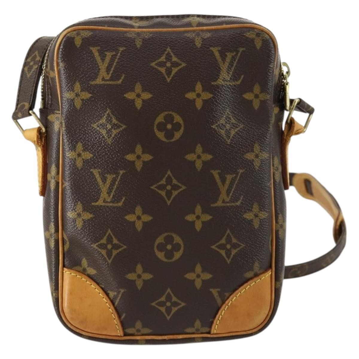 Louis Vuitton Danube Handbag Monogram Canvas Brown Canvas Shoulder Bag Bag (Pre-Owned)