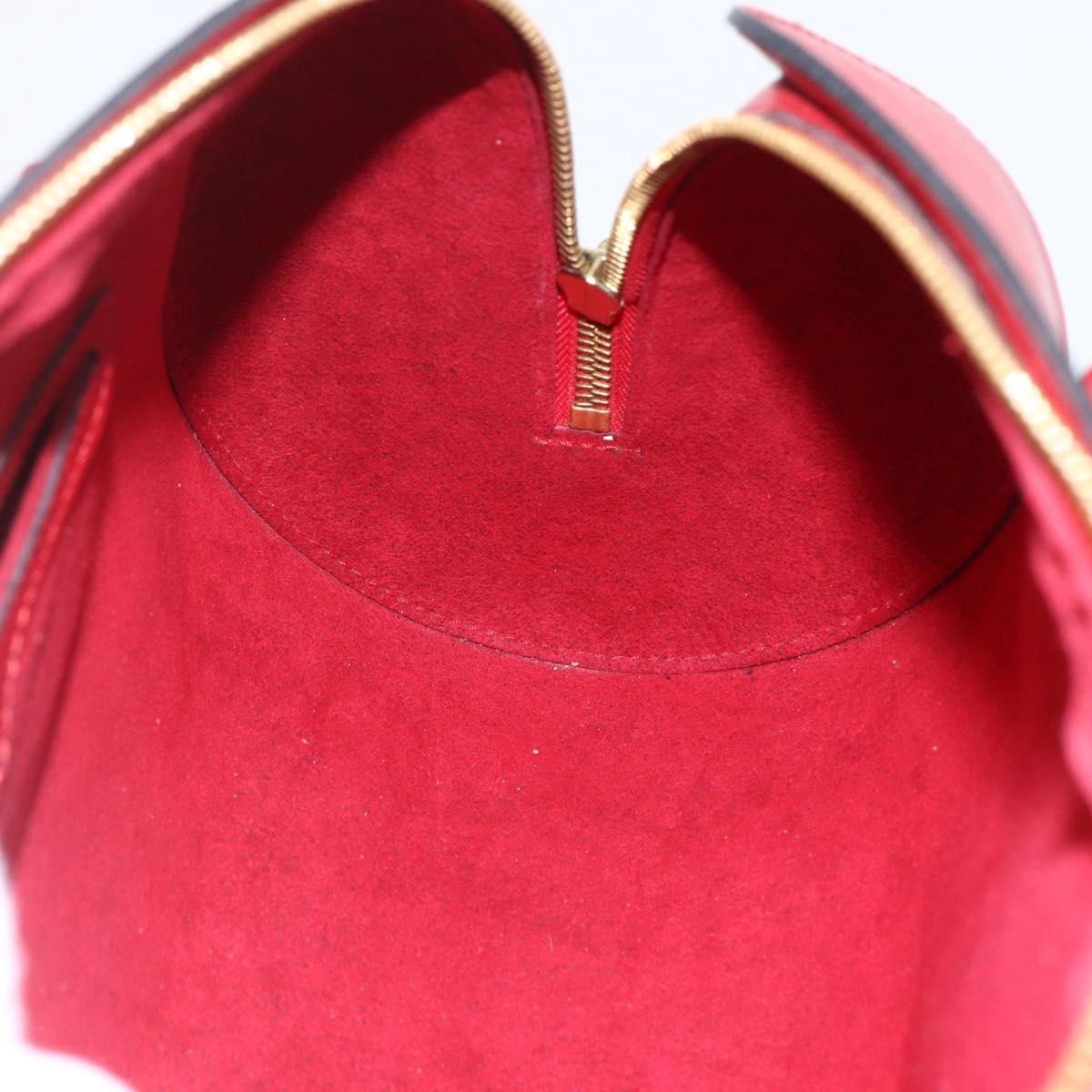 Louis Vuitton Soufflot Handbag Epi Leather Red Leather Shoulder Bag Bag (Pre-Owned)