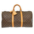Louis Vuitton Keepall Bag Monogram Canvas Brown Canvas Travel Bag Bag (Pre-Owned)