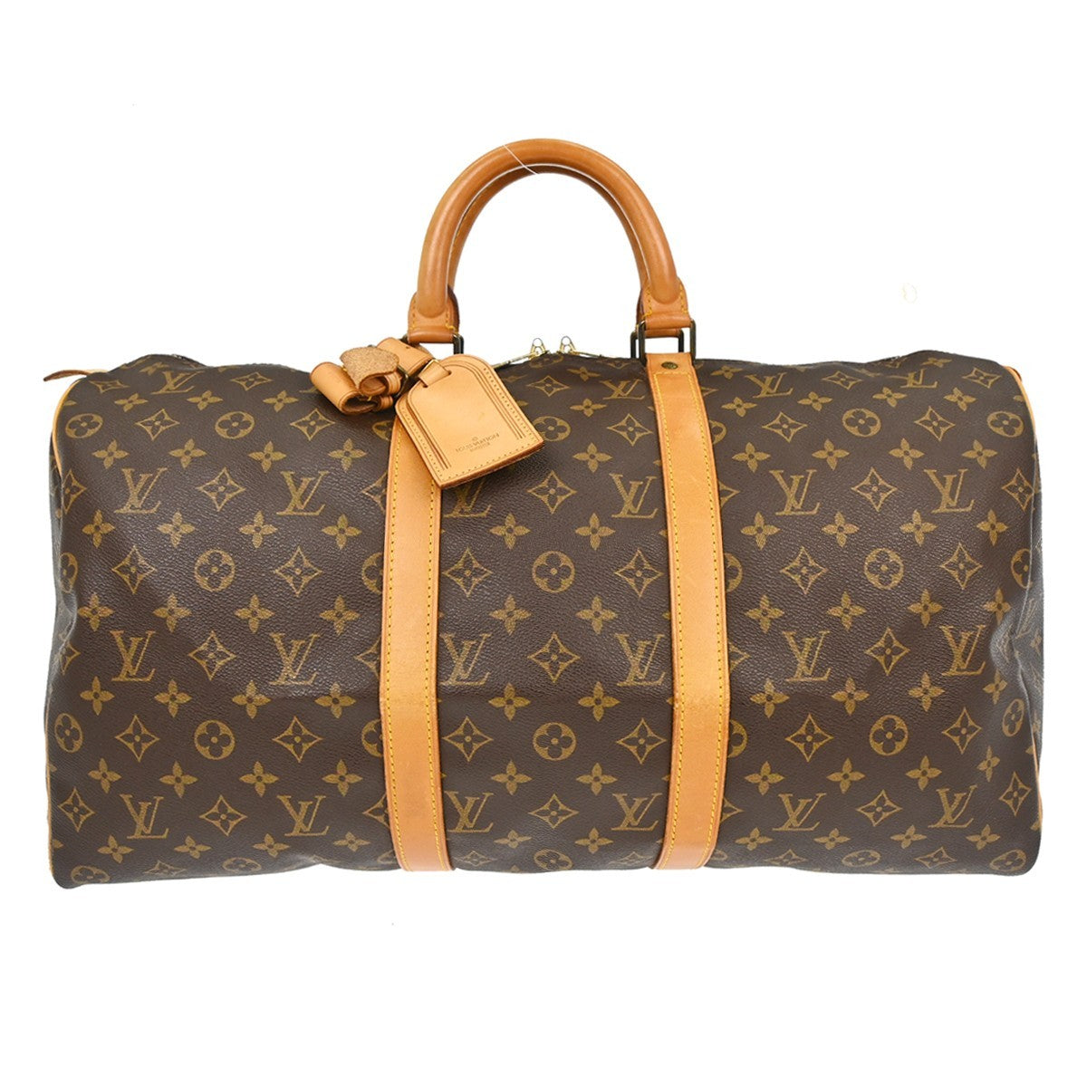 Louis Vuitton Keepall Bag Monogram Canvas Brown Canvas Travel Bag Bag (Pre-Owned)