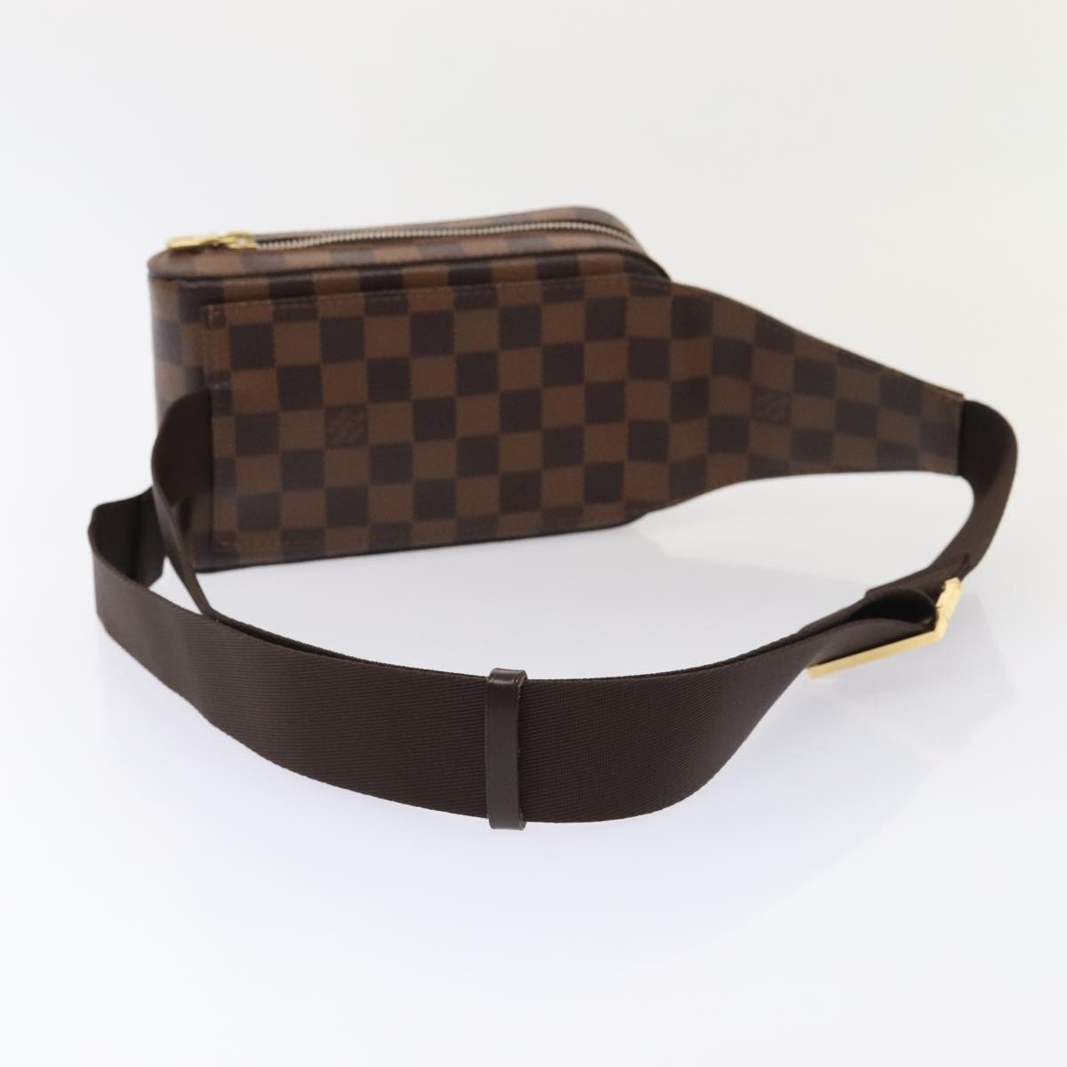 Louis Vuitton Geronimos Waist Bag Damier Brown Canvas Shoulder Bag Bag (Pre-Owned)