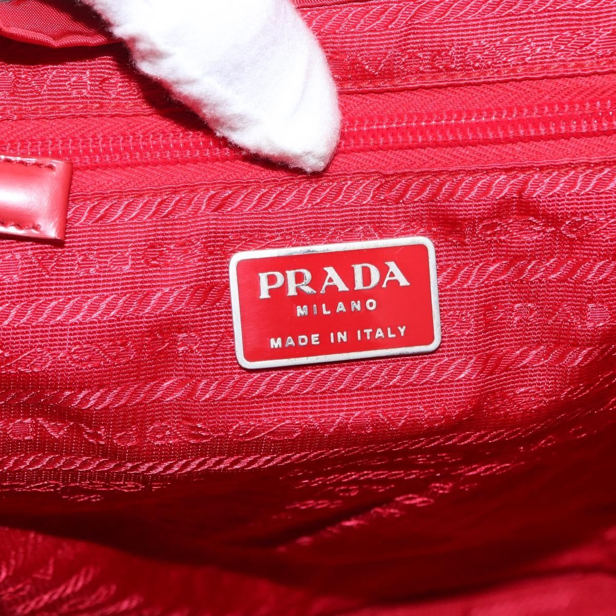 Prada Double Front Pocket Backpack Tessuto Red Nylon Backpack Bag (Pre-Owned)