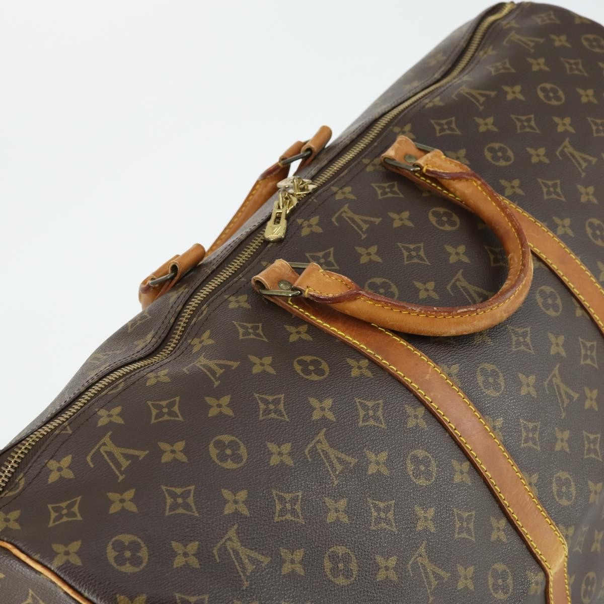 Louis Vuitton Keepall Bag Monogram Canvas Brown Canvas Travel Bag Bag (Pre-Owned)
