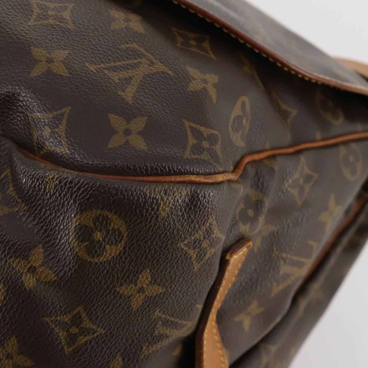 Louis Vuitton Saumur Handbag Monogram Canvas Brown Canvas Shoulder Bag Bag (Pre-Owned)
