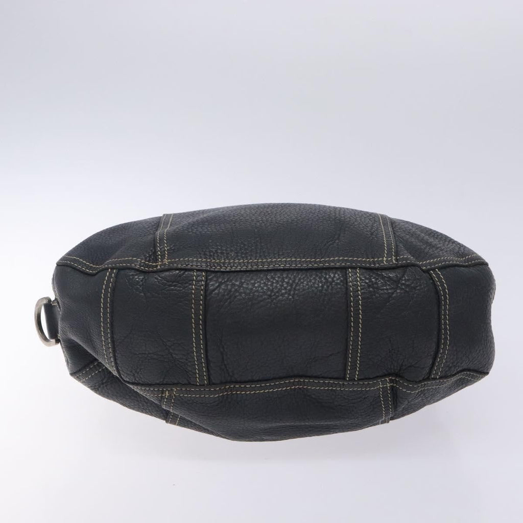 Prada Vintage Shoulder Bag Leather Navy Leather Shoulder Bag Bag (Pre-Owned)