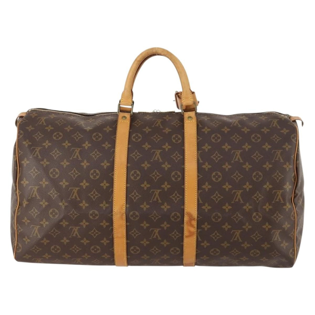 Louis Vuitton Keepall Bag Monogram Canvas Brown Canvas Travel Bag Bag (Pre-Owned)