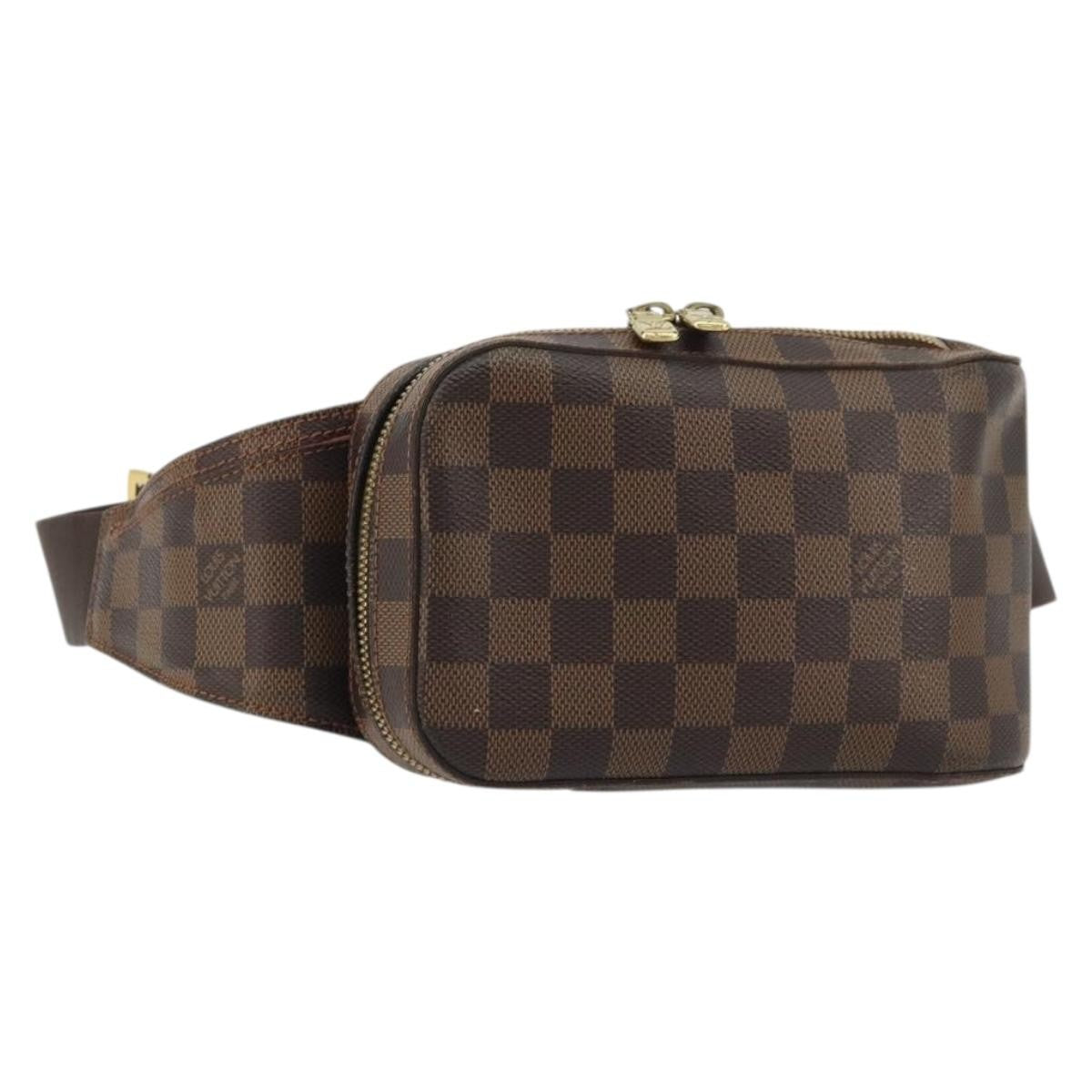 Louis Vuitton Geronimos Waist Bag Damier Brown Canvas Shoulder Bag Bag (Pre-Owned)