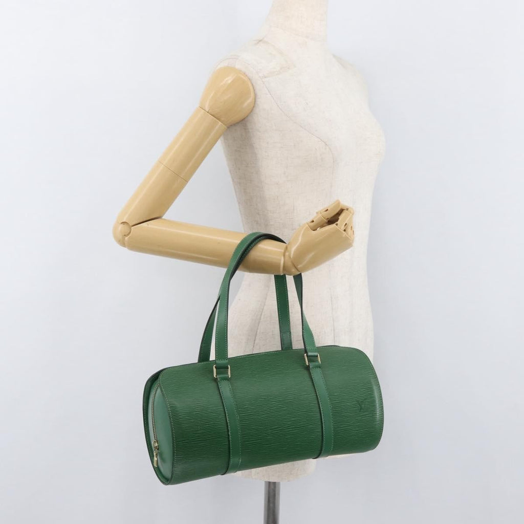 Louis Vuitton Soufflot Handbag Epi Leather Green Leather Handbag (Pre-Owned)