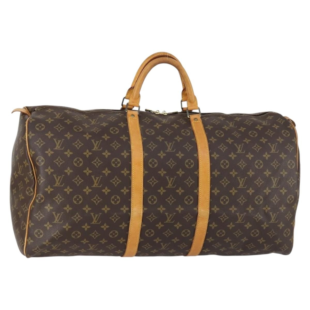 Louis Vuitton Keepall Bag Monogram Canvas Brown Canvas Travel Bag Bag (Pre-Owned)