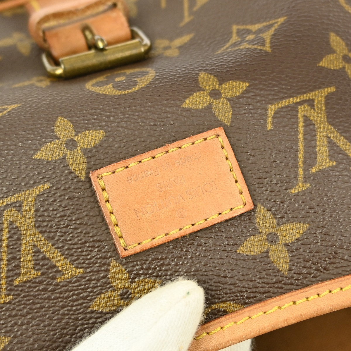 Louis Vuitton Saumur Handbag Monogram Canvas Brown Canvas Shoulder Bag Bag (Pre-Owned)