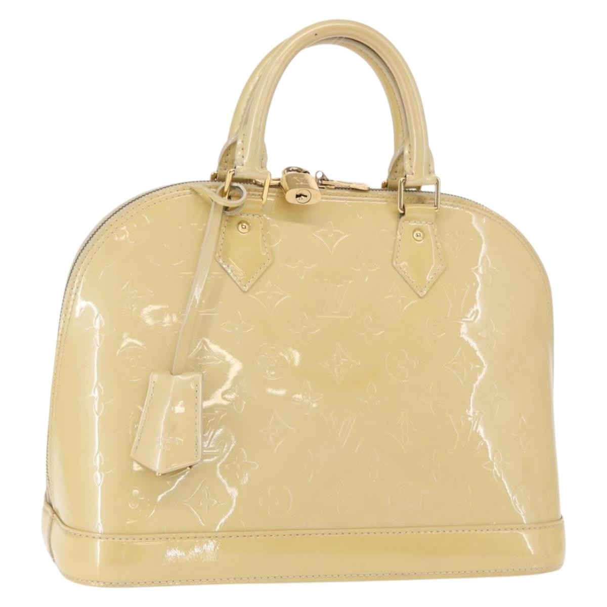 Louis Vuitton Alma Handbag Patent Leather Beige Patent_Leather Handbag (Pre-Owned)