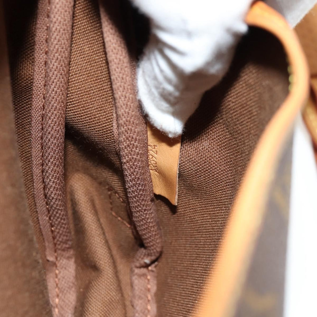 Louis Vuitton Saumur Handbag Monogram Canvas Brown Canvas Shoulder Bag Bag (Pre-Owned)