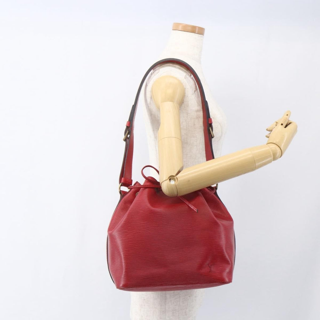 Louis Vuitton Petit Noe Handbag Epi Leather Red Leather Shoulder Bag Bag (Pre-Owned)