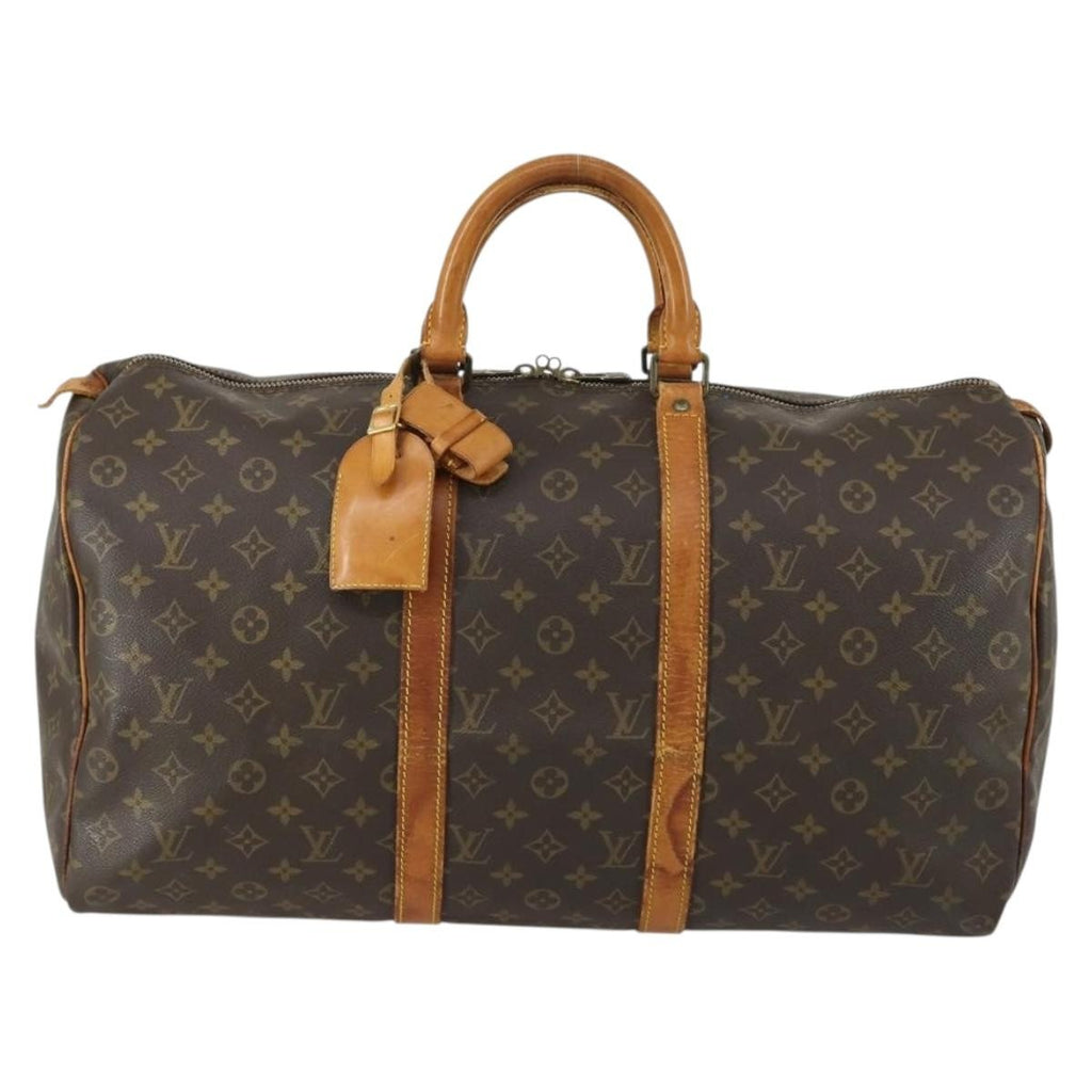 Louis Vuitton Keepall Bag Monogram Canvas Brown Canvas Travel Bag Bag (Pre-Owned)