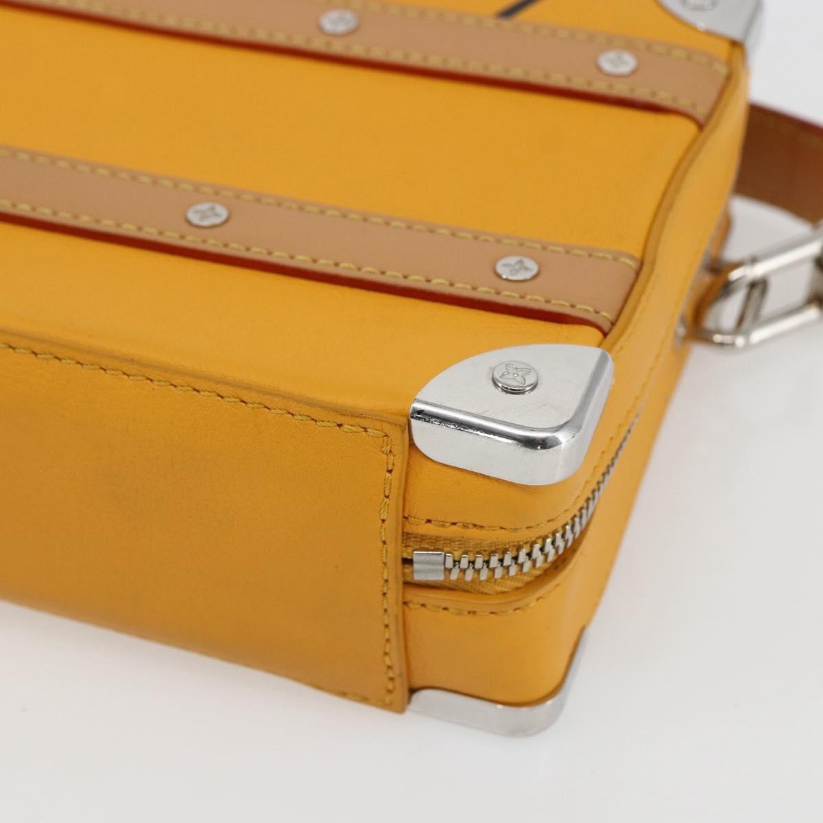 Louis Vuitton Handle Soft Trunk Bag Monogram Taurillon Leather Yellow Leather Clutche & Pouche Bag (Pre-Owned)