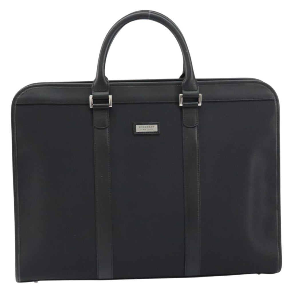 Burberry Black Label Business Bag Nylon Black Nylon Handbag (Pre-Owned)