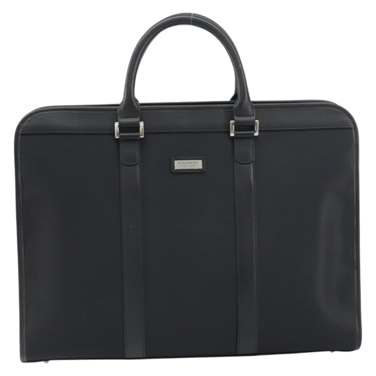 Burberry Black Label Business Bag Nylon Black Nylon Handbag (Pre-Owned)