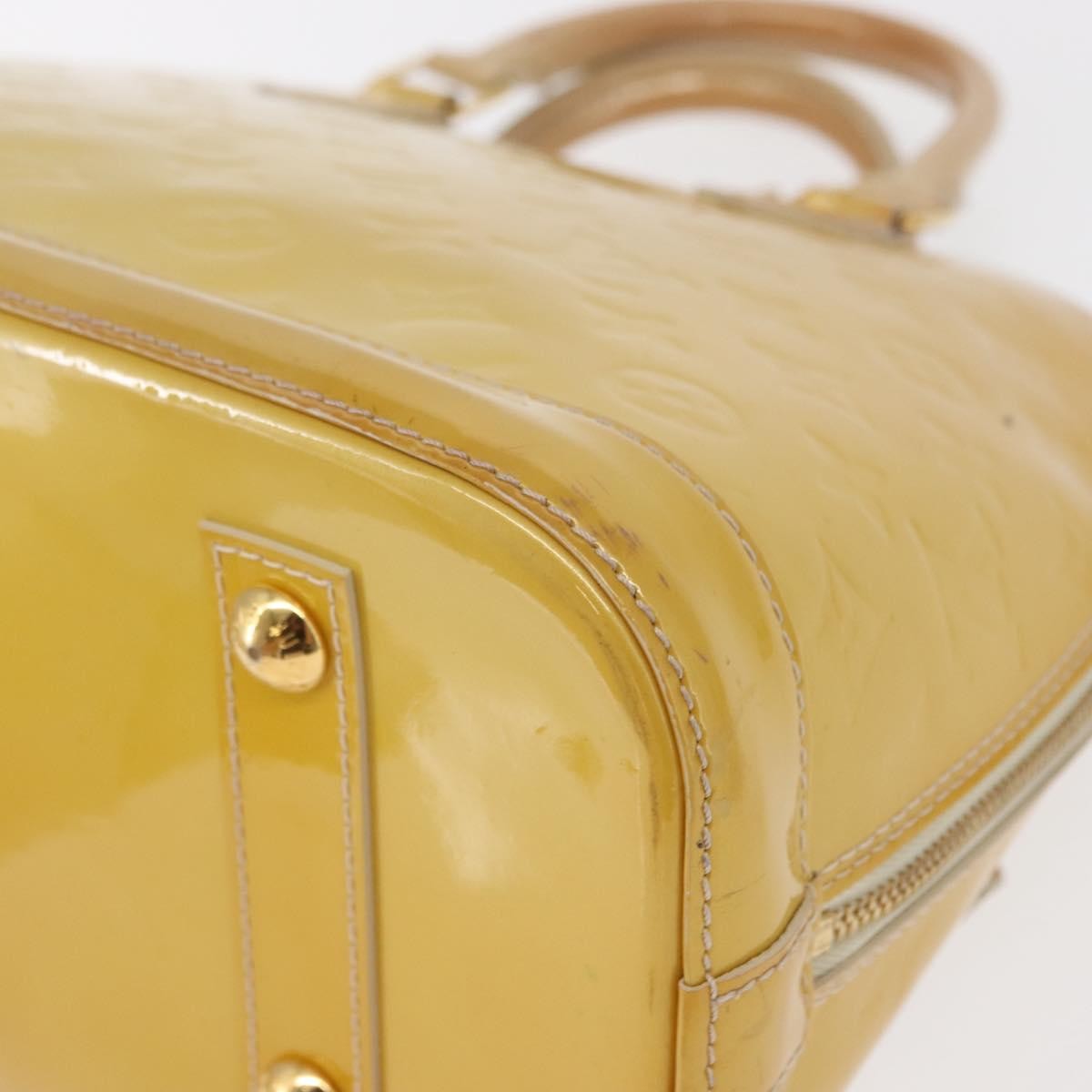 Louis Vuitton Alma Handbag Patent Leather Yellow Patent_Leather Handbag (Pre-Owned)