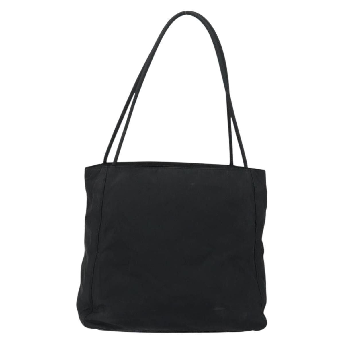 Prada Vintage Tote Tessuto Black Nylon Tote Bag Bag (Pre-Owned)