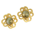 Chanel Cc Hoop Clip-On Earrings Metal Gold Metal Earrings Jewelry (Pre-Owned)