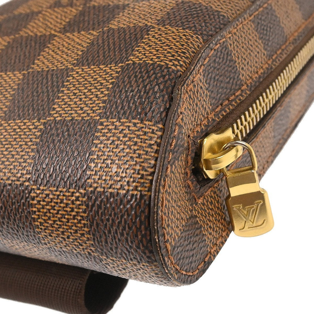 Louis Vuitton Geronimos Waist Bag Damier Brown Canvas Shoulder Bag Bag (Pre-Owned)