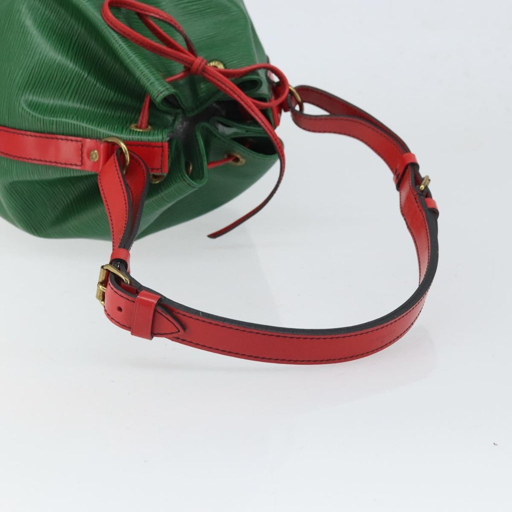 Louis Vuitton Bicolor Petit Noe Handbag Epi Leather Green Leather Shoulder Bag Bag (Pre-Owned)