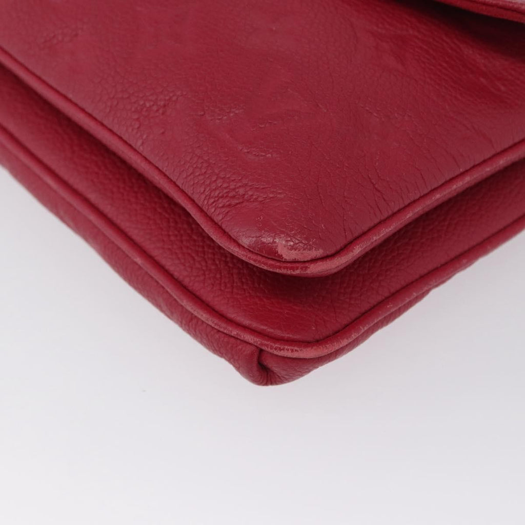 Louis Vuitton Twice Handbag Monogram Empreinte Leather Burgundy Leather Shoulder Bag Bag (Pre-Owned)