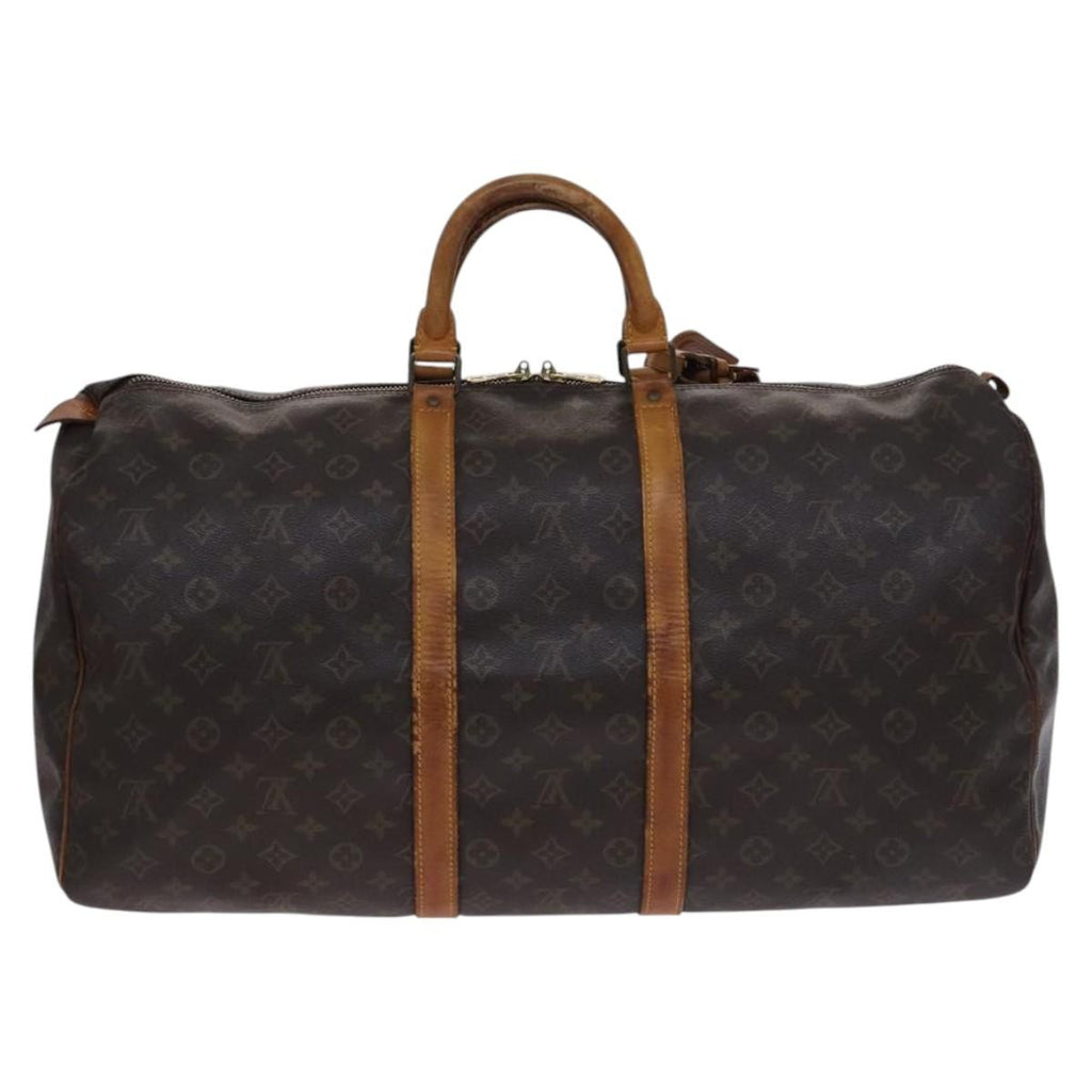 Louis Vuitton Keepall Bag Monogram Canvas Brown Canvas Travel Bag Bag (Pre-Owned)