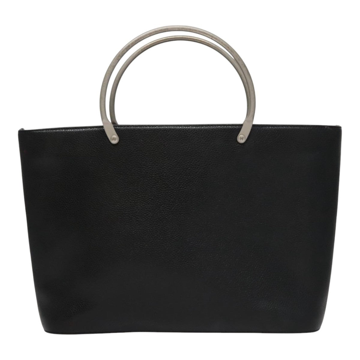 Chanel Vintage Tote Leather Black Leather Tote Bag Bag (Pre-Owned)