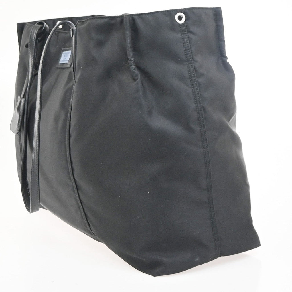 Prada Etiquette Tote Tessuto Black Nylon Tote Bag Bag (Pre-Owned)