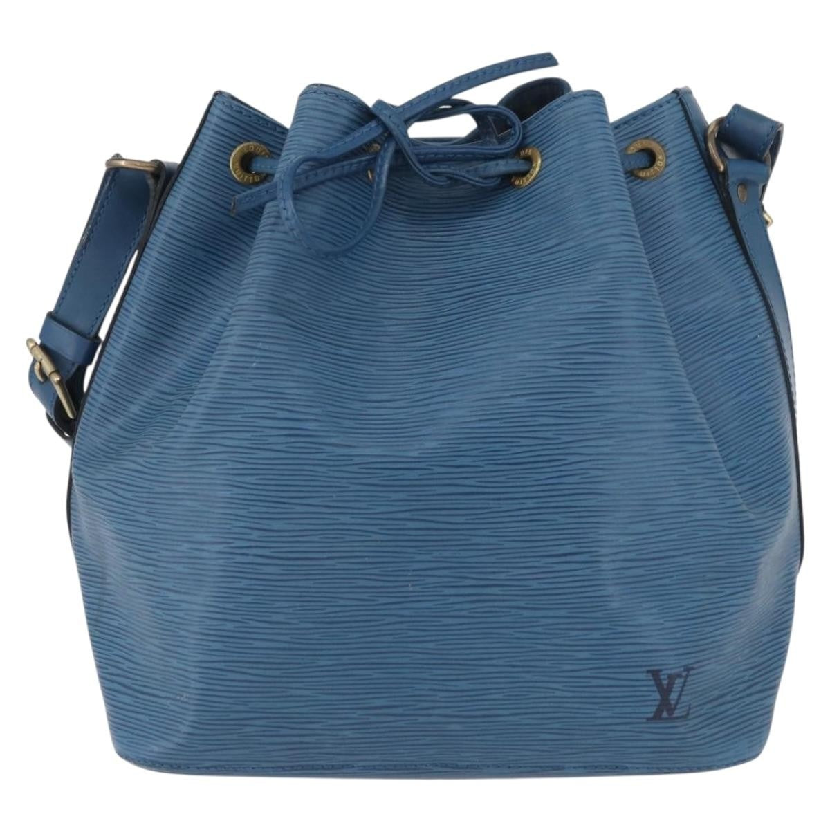 Louis Vuitton Petit Noe Handbag Epi Leather Blue Leather Shoulder Bag Bag (Pre-Owned)