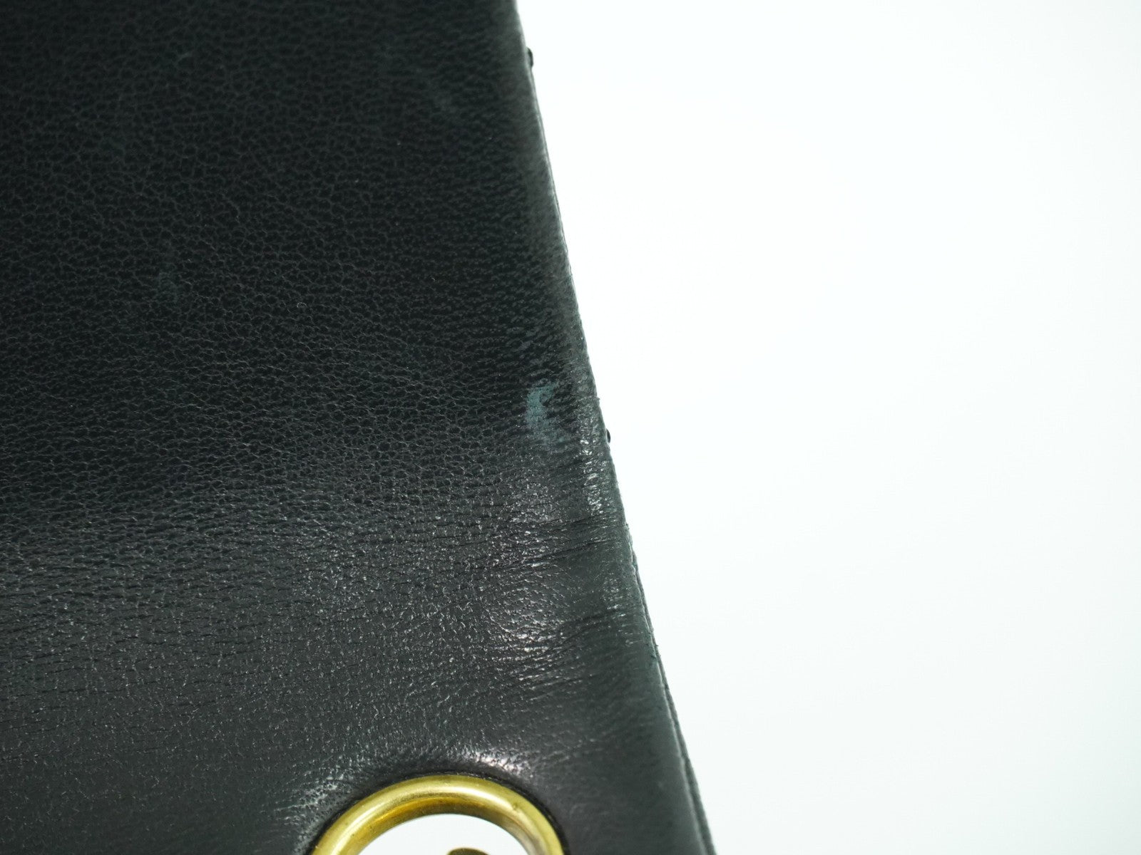 Chanel Vintage Square Classic Single Flap Bag Quilted Leather Black Leather Handbag (Pre-Owned)