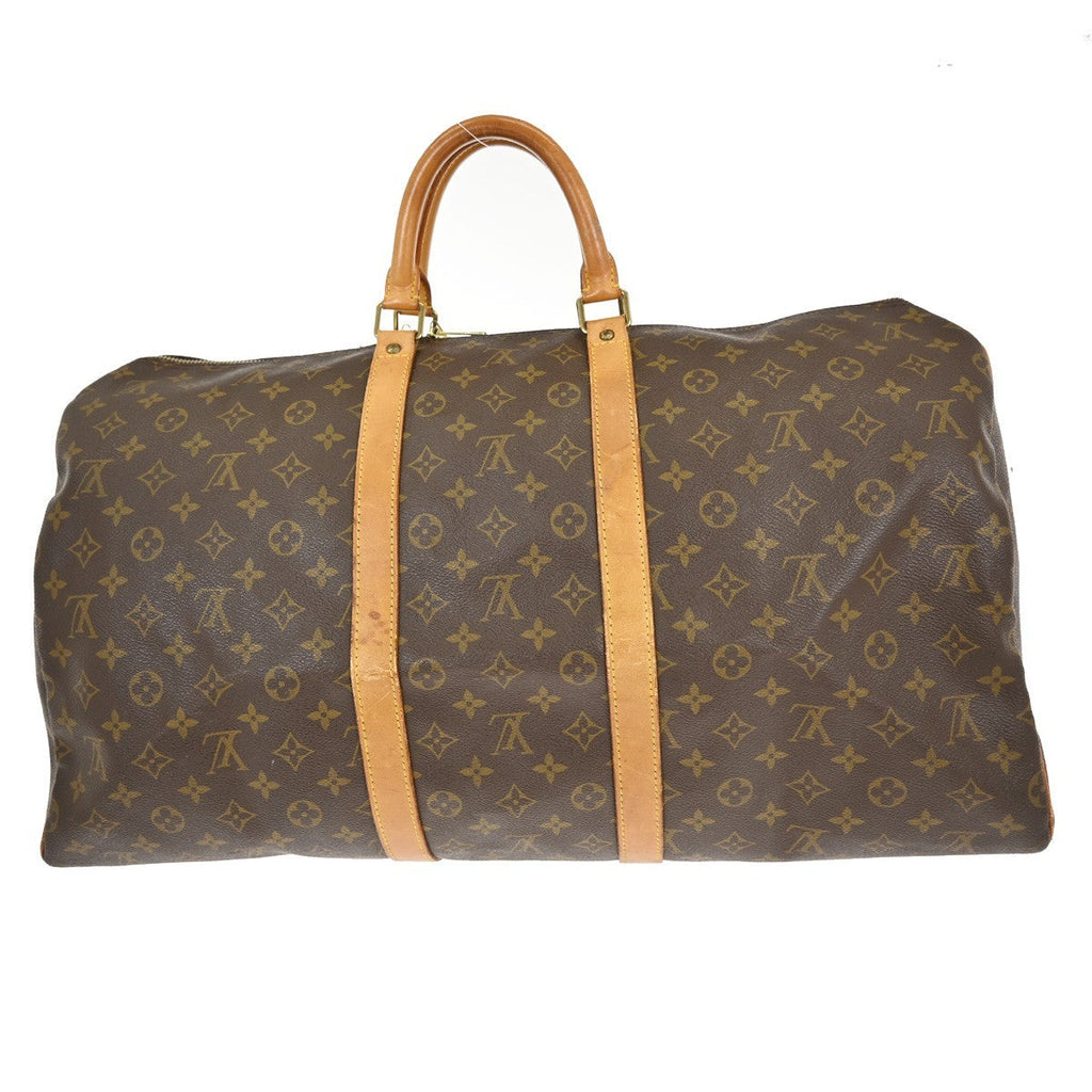 Louis Vuitton Keepall Bag Monogram Canvas Brown Canvas Travel Bag Bag (Pre-Owned)