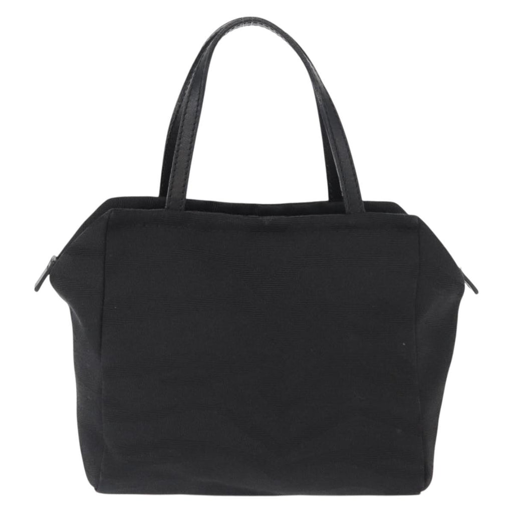 Fendi Vintage Handbag Canvas Black Canvas Handbag (Pre-Owned)