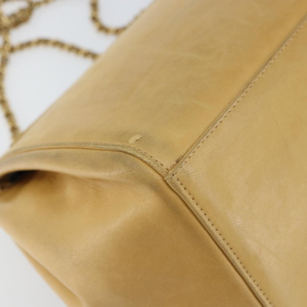 Chanel Chocolate Bar Accordion Reissue Flap Bag Quilted Lambskin Beige Leather Shoulder Bag Bag (Pre-Owned)