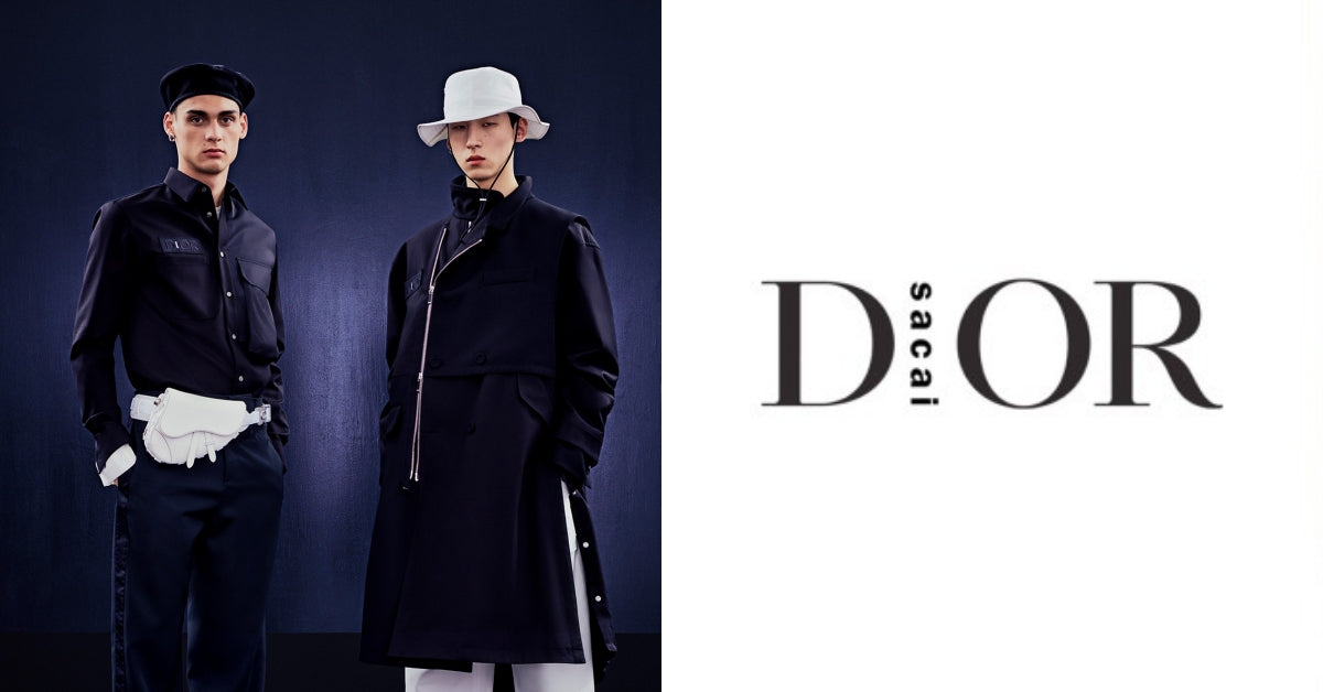 DIOR X SACAI CALFSKIN LEATHER SADDLE BAG
