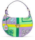 VERSACE Mixed Print Hobo Bag In Oro